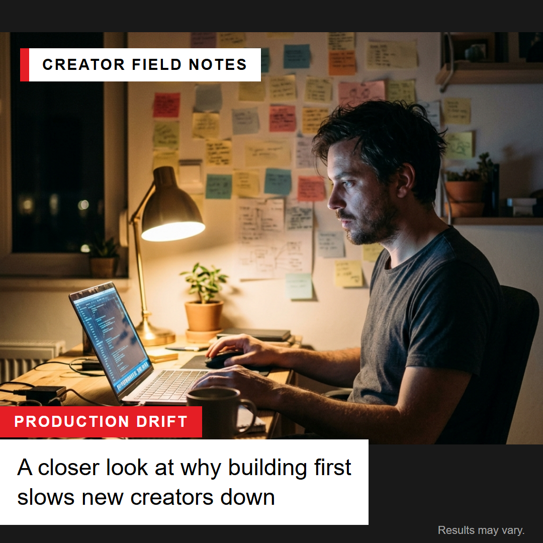 The 6-Month Lie — "A closer look at why building first slows new creators down"