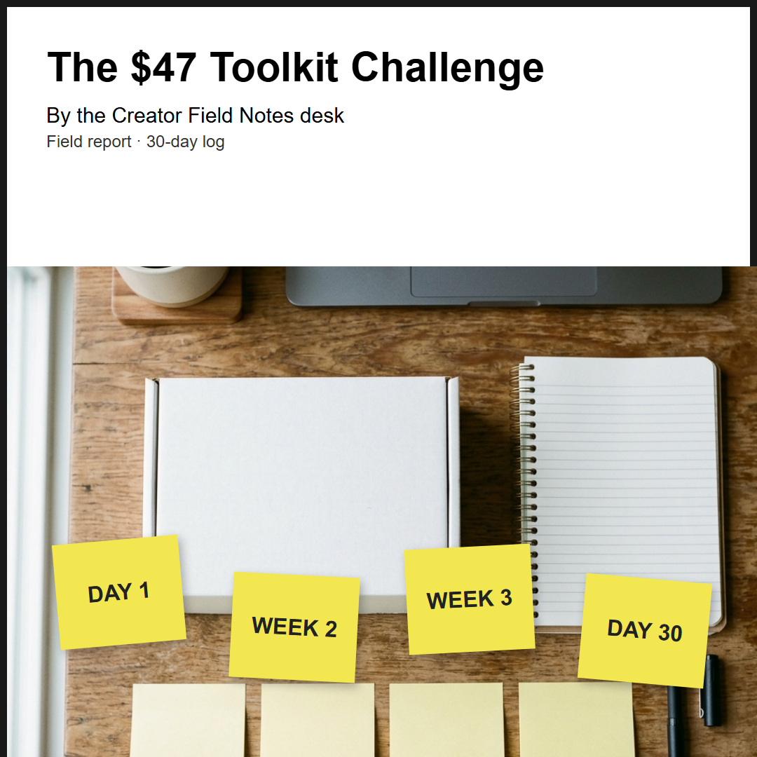 The $47 Experiment — "The $47 Toolkit Challenge"